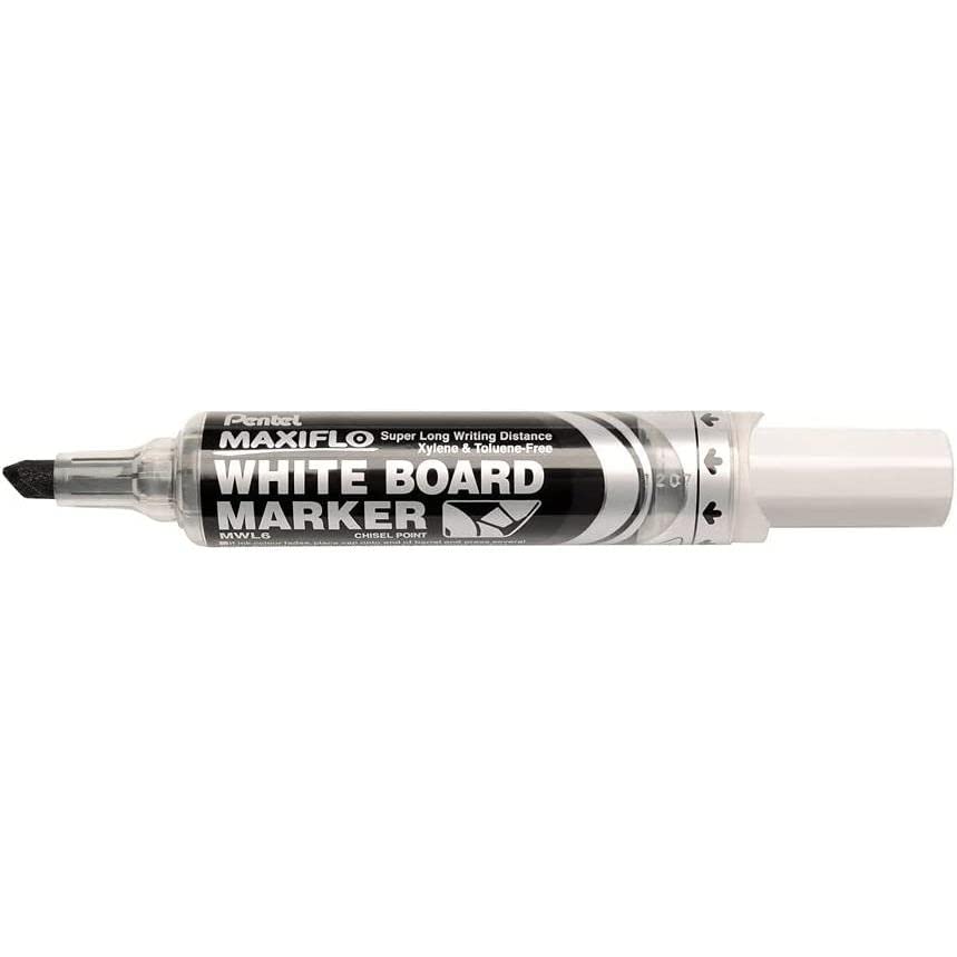 Pentel Maxiflo marqueurs tableau blanc pour réunions et cours lot de 12 noir