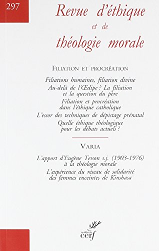 Revue d'Éthique et de Theologie Morale 297