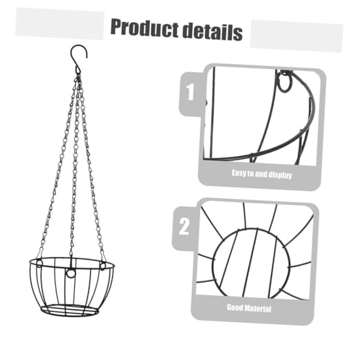 Panier suspendu métal pour pots de fleurs HEMOTON - 4