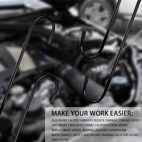 image for Mandark 2PCS Car Brake Caliper Hooks, Vehicle Caliper Hangers with Rub
