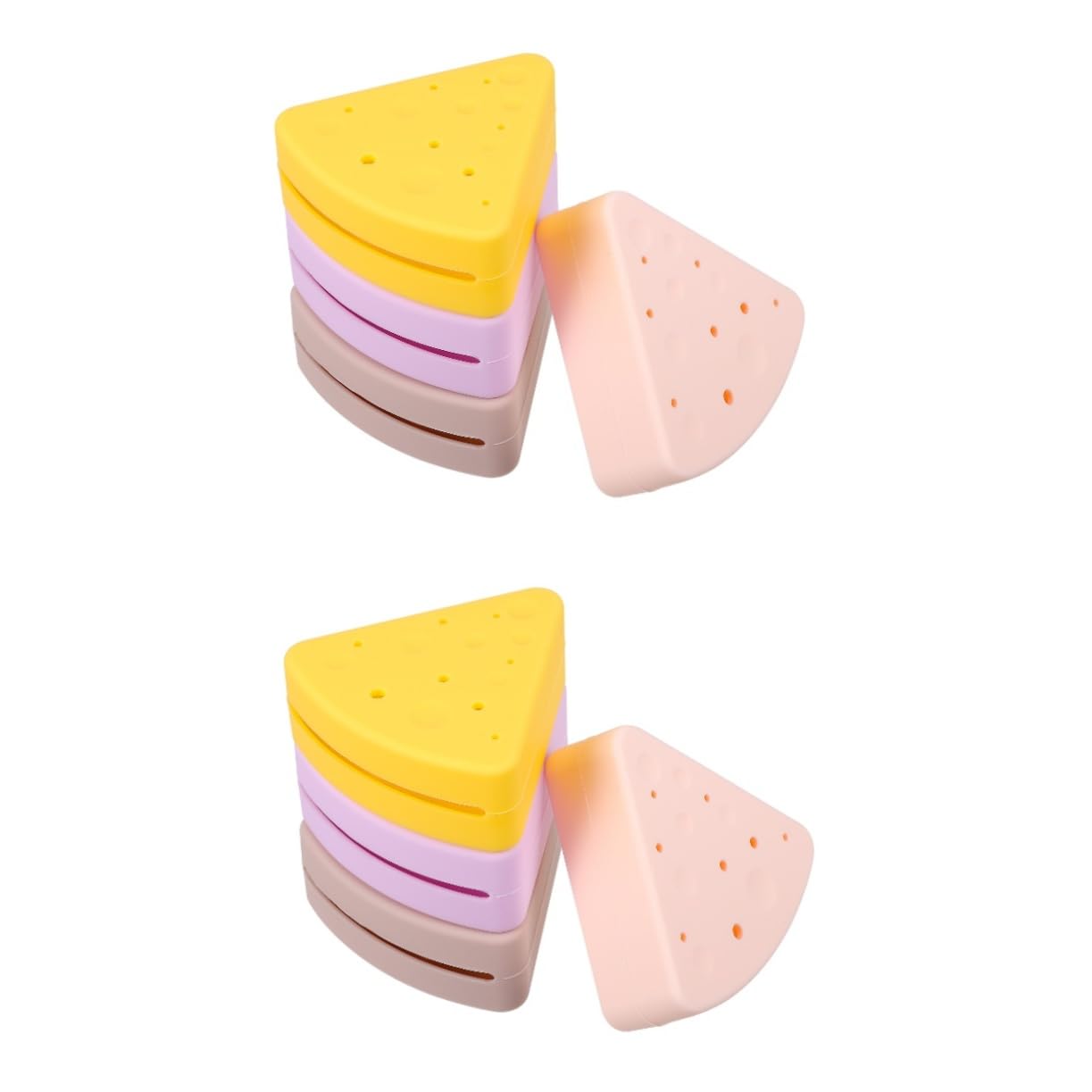 8 Piezas Esponja De Maquillaje De Silicona Esponjas De Maquillaje Bolsa Organizadora De Maquillaje De Viaje Esponja De Silicona Para Platos Gel De Sílice Viajar Constituir Auxiliar