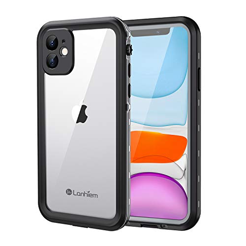 Lanhiem Funda Impermeable iPhone 11, Carcasa Sumergible Resistente Al Agua IP68 Certificado [Protección de 360 Grados], Carcasa para iPhone 11 con Protector de Pantalla Incorporado