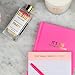 Chez Gagné Premium Safety Matches - 40 Matches in Glass Bottle with Gold Lid, Colorful Tips, Striker on Bottle, Decorative Matches for Candles, Home Decor (Let's F*cking Party - Coral)