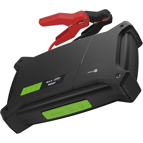 Arrancador de emergencia portátil para coche con batería de 16000 mAh y pinzas inteligentes