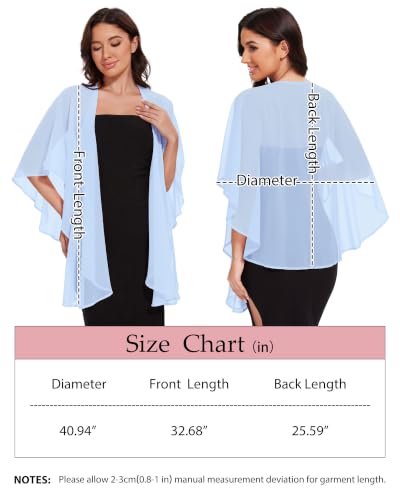 Image of Shawls and Wraps for Evening Dresses Womens Chiffon Scarf Sheer Cover Up