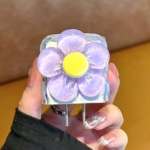 Image of Protective Charger Case for iPhone 18W 20W iPhone 17 16 15 14 13 12 11 Pro Max Charging Cable Charger Protective Cover Data Cable Protective Sleeve-Purple ND Yellow Flower