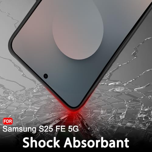 Image of TheGiftKart Sleek Back Cover Case for Samsung Galaxy S25 FE 5G | Slim Fit Protective Design | Ultra Matte Finish | Camera Protection Bump | Soft Silicon Back Case for Samsung S25 FE (Silicone, Black)