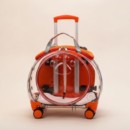 Maleta para perros pequeños con ruedas y ventilación que elimina el estrés del viaje 7