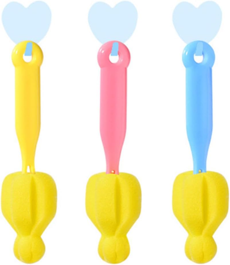 12pcs Cleaning Brush Set Brush Design and Sponge Material for Home Use, Cleans Hard-to-Reach Areas of Bottles and Nipples