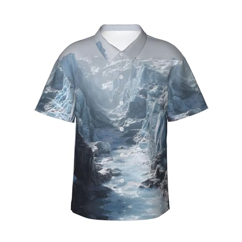 Chemise hawaïenne homme glacier en tissu fluide haut de gamme