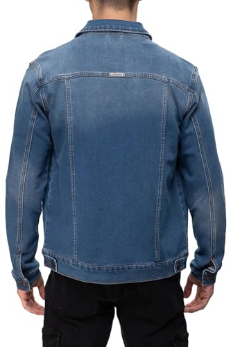 FASHIONSPARK Men’s Rugged Wear Button Down Denim Jacket Fashion, Classic Long Sleeve Jean Jacket3
