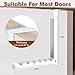 Mgkenk 2 Pack Over The Door Hooks,Over The Door Drying Rack for Laundry,Portable Door Organizer Rack Space Saving Hanging Storage Hanger for Clothes, Coats (White)