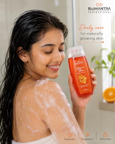 Image of Professional Vitamin C Glow Body Wash | Cleanses, Hydrates & Refreshes Skin | Helps Improve Skin Radiance | Citrus Fragrance | Daily Use Body Cleanser | 100ml