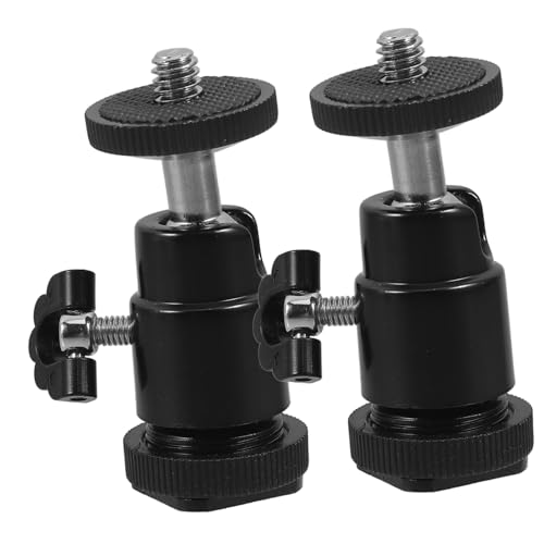ROMISBABA 2個 アルミ合製転可能三脚ボールヘッドマウント 対応 プロジェクター カメラ用安定アダプター 耐久軽量