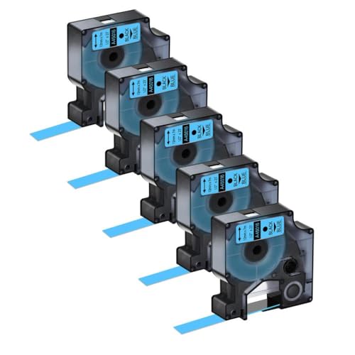 12mm���x���e�[�v5pk d1 45010 45013 45021���x���v�����^�[�}�l�[�W���[�p�J�[�g���b�W150 200 250(Blue on white)