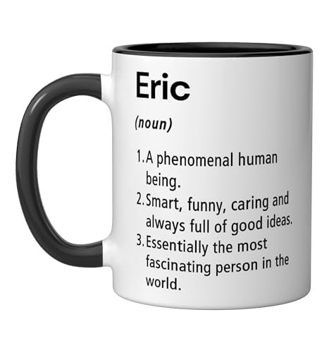 Taza de Cerámica Eric Name Definition Negro/Blanco miniatura 1