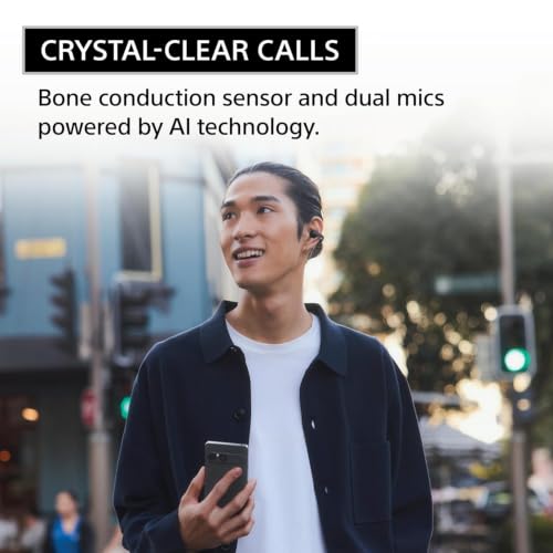 Image of Sony LinkBuds Clip Open-Ear Truly Wireless Earbuds, Comfortable & Secure Fit, Lightweight Clip-On Design, Touch Controls, Ambient Sound Awareness, Water Resistant, Up to 37 Hrs of Playback, Black