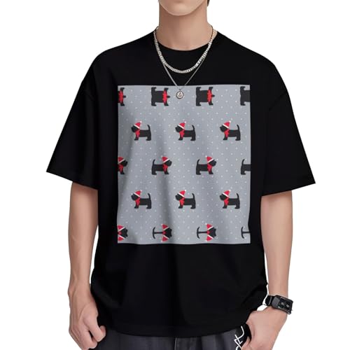 T-shirt col rond homme en coton frais avec imprimé qualitatif