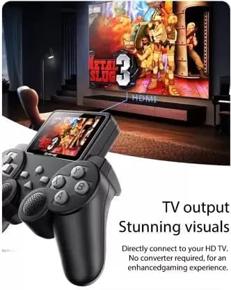 Image of 2.4G Wireless Gaming Controller for HD TV, Black Game Pad with Direct TV Output, No Converter Required