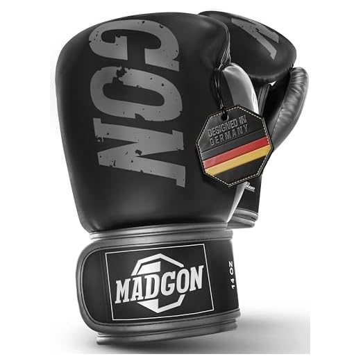 MADGON Premium Boxhandschuhe für Männer und Frauen - Kickboxhandschuhe für Kampfsport, MMA, Sparring, Muay Thai, Boxen - 14oz