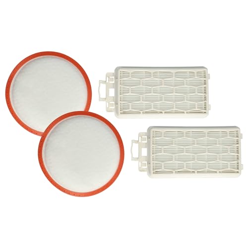 vhbw Lot de 4 filtres compatible avec Dirt Devil Infinity Rebel 53HF DD5551-3 aspirateur - filtre d'échappement, filtre protection moteur