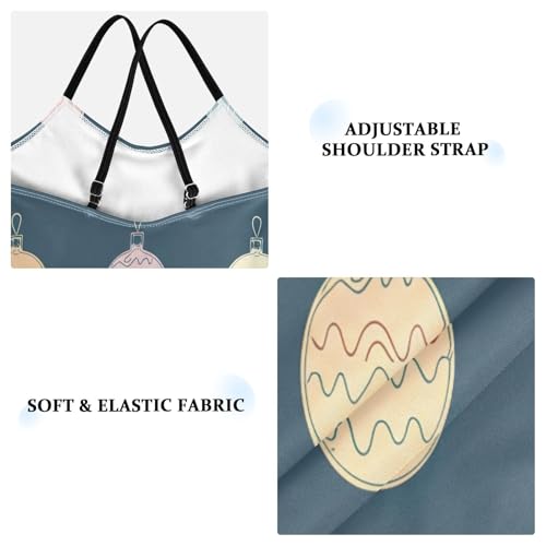 Pastel Christmas Lights Child Girl Swimsuit, Beach Apparel 3-10 Y with Adjustable Shoulder Strap, 3-10 Y3