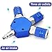 MEANLIN MEASURE 3-Way Air Manifold with 100 Psi Pressure Gauge, Aluminum Industrial Hex Quick Connect Fittings Air Splitter for Air Compressor Hose Accessories Quick Connect Fittings