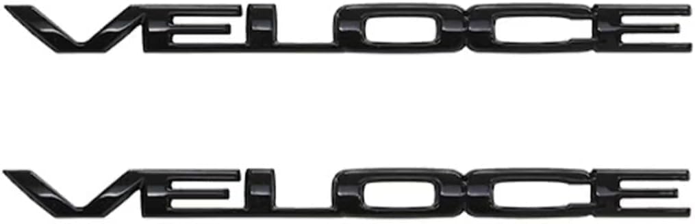Car Lettering Decorazione Logo Veloce, per Alfa Romeo Giulia Stelvio Sostituzione Logo Adesivo 3D per Auto,Black