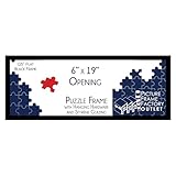 PFF PictureFrameFactoryOutlet - 6x19 Inch - Premium 1.25" Black Profile - Picture Frame for Artwork, Puzzles, Photos, Certificates