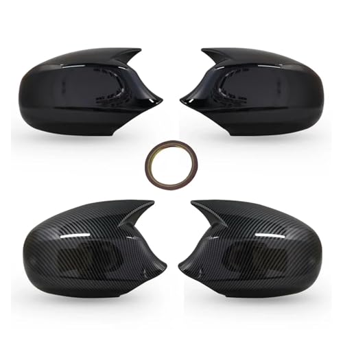 Cache rétroviseur BMW E90 E91 E92 E93 plastique rigide style carbone - 2
