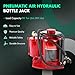 Pneumatic Air Hydraulic Bottle Jack with Manual Hand Pump 30 Ton (66 000 LBS) for Heavy Duty Auto Truck Travel Trailer Repair Lift Red Ideal for Car, Pickup, SUV, Industrial Engineering