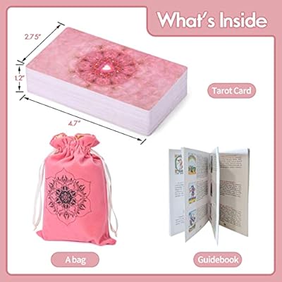 Erbacan Tarot Cards with Guide book-78 Classic Tarrot Card Deck Fortune Telling Game for Beginners or Expert-Learning Tarot Cards (Free Pouch Bag)