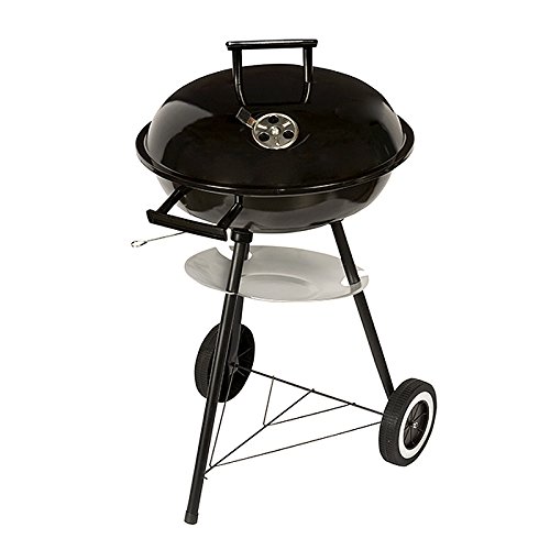 4U-Onlinehandel Kugelgrill Ø42x70cm Rundgrill Holzkohlegrill Standgrill Grillwagen auf Rollen Gartengrill Grill BBQ