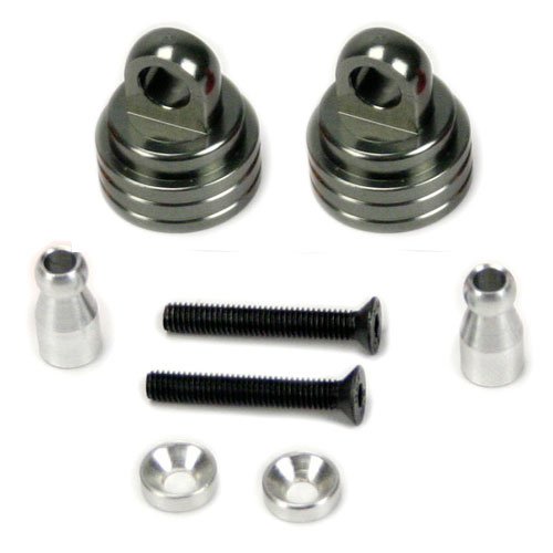 Atomik RC Alloy Ultra Shock Cap, Grey fits the Traxxas 1/10 Slash 4X4 and Other Traxxas Models - Replaces Traxxas Part 3767