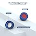 2mL Clear Autosampler Vials, HPLC & GC Sample Vials with Write-on Spot and Graduations, 9-425 Blue Polypropylene Screw Cap, White PTFE & Red Silicone Septa, 100 Pack