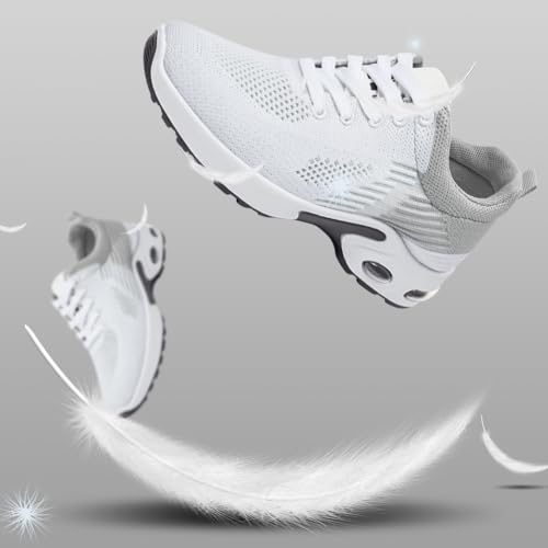 Image of Padgene Womens Sneakers Air Cushion Running Shoes Lightweight Tennis Walking Shoes Mesh Breathable Gym Work Fashion Sneakers Athletic Comfortable Casual