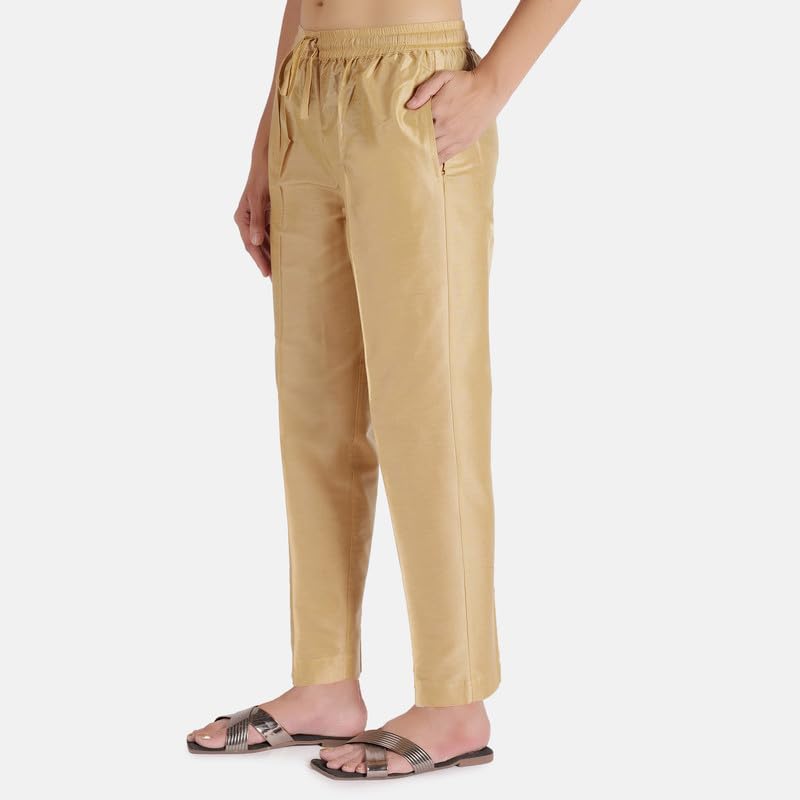 Image of Trouser Pants for Women,Stylish Trousers for Woman for Kurti Relaxed & Regular Straight fit Palazzo,Ethnic Bottom Formal Pants for Women Office wear Casual & Daily Use