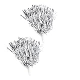 Pompones de animadora, bolas de plástico para fiestas deportivas, animación y fiestas nocturnas, 2 unidades, color plateado