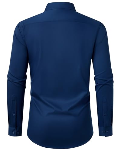 Alimens & Gentle Mens Dress Shirts Long Sleeve Wrinkle Free Stretch Business Casual Button Down Shirts2