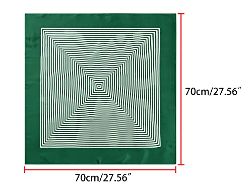 Allegra K 70cm Women Stripe Print Square Scarves Kerchief Neck Scarf Neckerchief Headband3