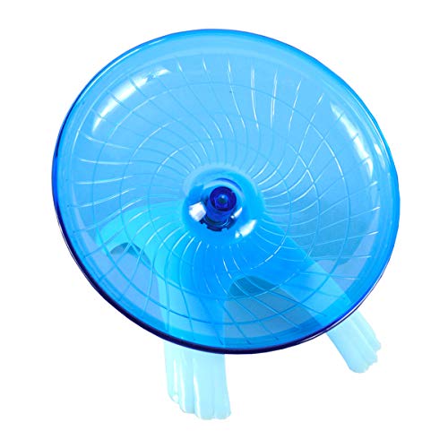 Wontee Hamster Flying Saucer Silent Running Exercise Wheel for Gerbil Rat Mouse Hedgehog Small Animals (Blue) - Image 5