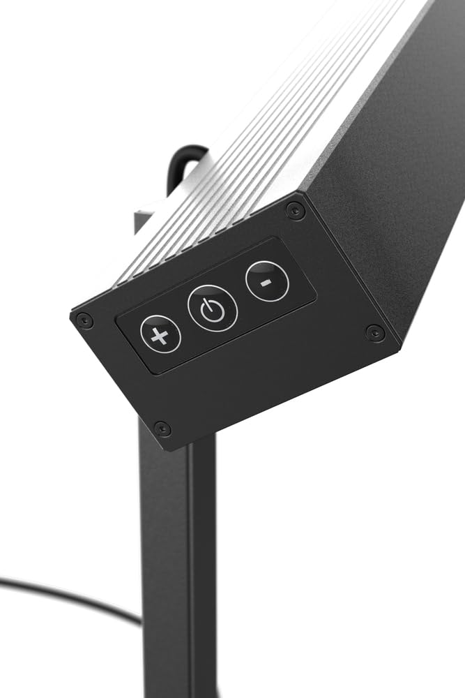 DAYVIA Lampe de Luminothérapie LED SUNDESK, Simulation de la Lumière du Jour, 3 Niveaux d'Intensité Ajustables, Tête Pivotante, 33x36x10cm Noir, Agréement CE Médical et Fabrication Française