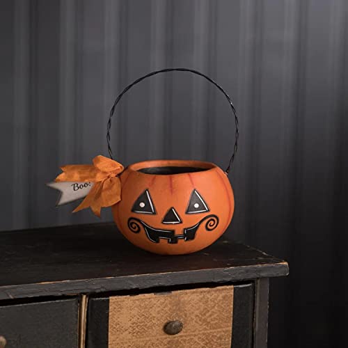 Bethany Lowe Small Orange Pumpkin Bucket