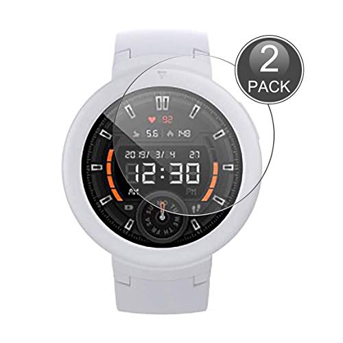 E-Hamii [2-Paquetes Compatible con Huami Amazfit Verge Lite Vidrio Templado,2.5D Doble Defensa[Resistente a Rayones,Alta Definición] 9H Film Protector de Pantalla para Huami Amazfit Verge Lite