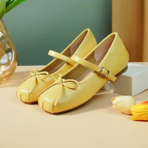 ChaiRong Zhou Women Mary Jane Flats with Arch Support and Hidden Wedge Heel Ballet Dress Shoes3