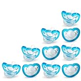 RaZbaby JollyPop Baby Pacifier Plus, 3m+, Blue, Double Pack
