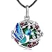 KZX Hummingbird Harmony Ball Necklace for Women, Base, No Gemstone