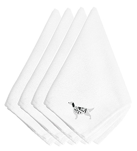 Setter Anglais brodé serviettes de table Caroline's Treasures en coton pour repas chic