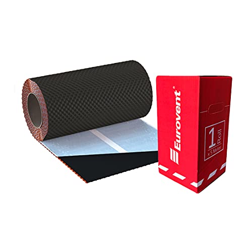 300mm x 5 0m ALU Wandanschlussband/Kaminanschlussband 3D Struktur EUROVENT (RAL7021 (Graphit/Anthrazit))