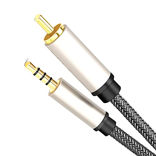 Cable de audio coaxial RCA a 3.5 mm con blindaje antirruido para amplificador y estéreo 3